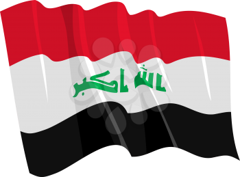Royalty Free Clipart Image of the Iraq Flag