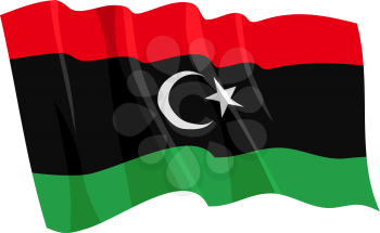 Royalty Free Clipart Image of the Libya Flag