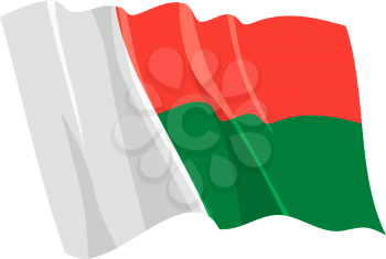 Royalty Free Clipart Image of the Madagascar Flag