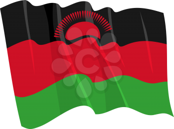 Royalty Free Clipart Image of the Malawi Flag