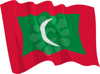 Royalty Free Clipart Image of the Maldives Flag