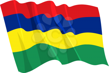 Royalty Free Clipart Image of a Mauritus Flag