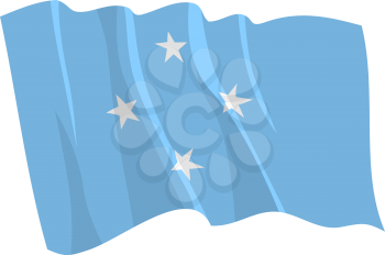 Royalty Free Clipart Image of the Micronesia Flag