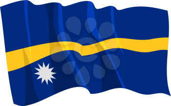 Royalty Free Clipart Image of the Nauru Flag