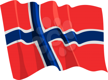 Royalty Free Clipart Image of the Norway Flag