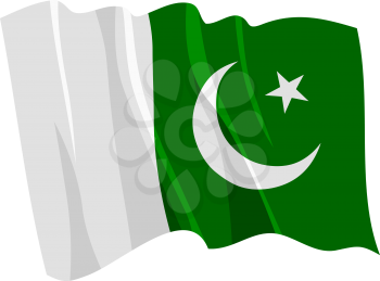 Royalty Free Clipart Image of the Pakistan Flag