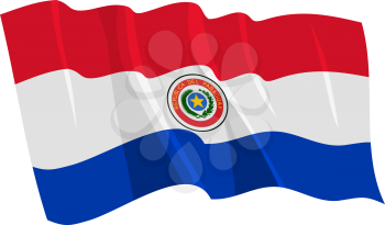 Royalty Free Clipart Image of the Paraguay Flag