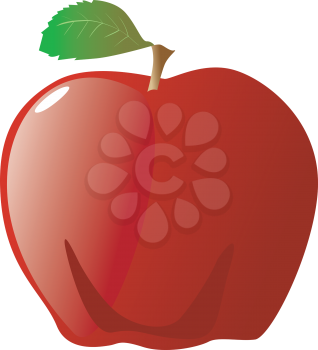 Royalty Free Clipart Image of an Apple