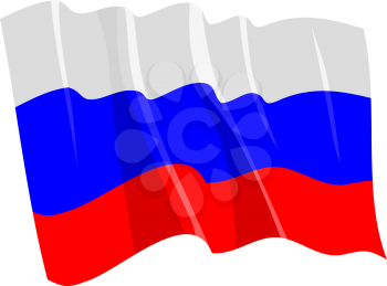Royalty Free Clipart Image of the Russian Flag