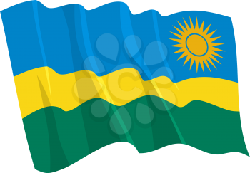 Royalty Free Clipart Image of the Rwanda Flag
