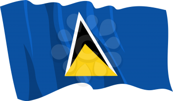 Royalty Free Clipart Image of the Saint Lucia Flag