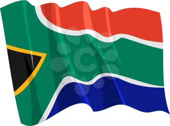Royalty Free Clipart Image of the South Africa Flag
