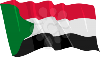Royalty Free Clipart Image of the Sudan Flag