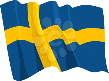 Royalty Free Clipart Image of the Sweden Flag