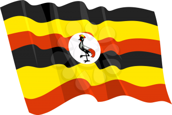 Royalty Free Clipart Image of a Ugandan Flag