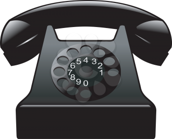 Royalty Free Clipart Image of a Rotary Dial Phone