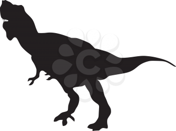 silhouette of tyrannosaurus