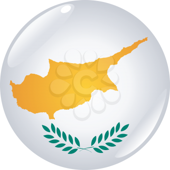 button in colours of Cyprus
