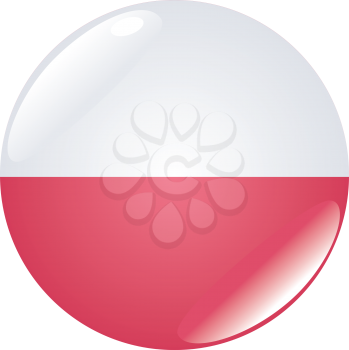 button in colours of Poland