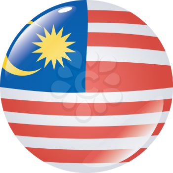button in colours of Malaysia