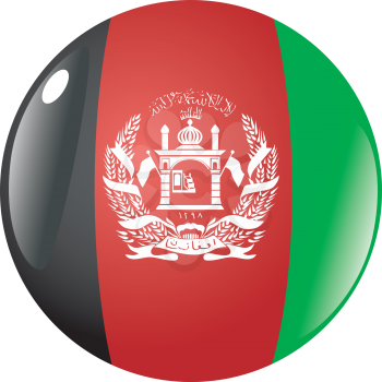 button in colours of Afghanistan