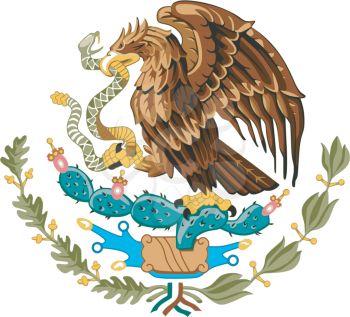 An image of the national coat of arms of Mexico