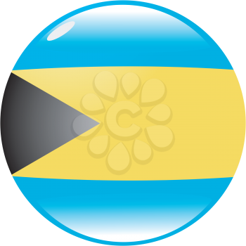 button in colours of Bahamas