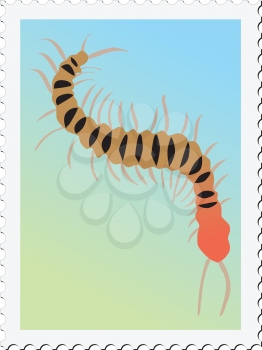 stamp with image of centipede