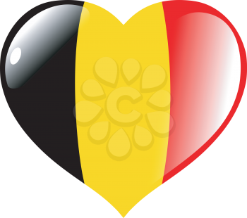 Image of heart with flag of Belgium