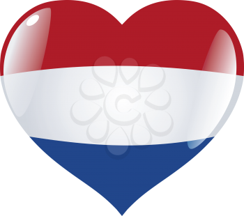 Image of heart with flag of Netherlands