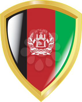 Coat of arms in national colours of Afghanistan
