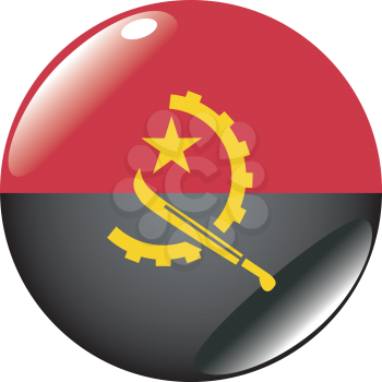button in colours of Angola