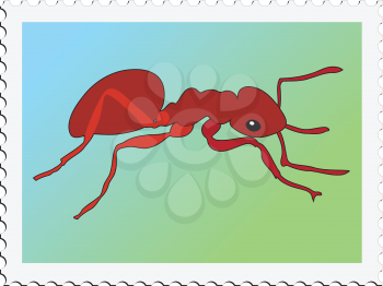 stamp with image of ant