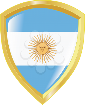 Coat of arms in national colours of Argentina