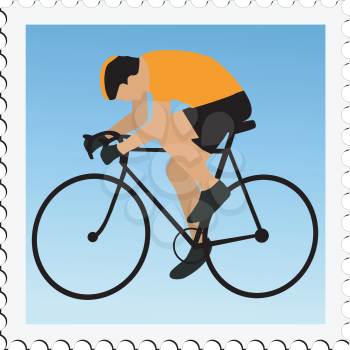 stamp with image of cycling