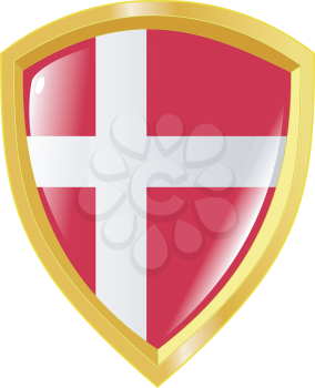 Coat of arms in national colours of Denmark