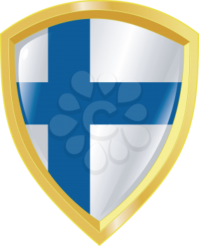 Coat of arms in national colours of Finland