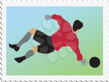 stamp with image of football