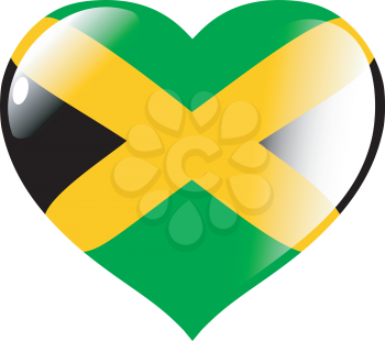 Image of heart with flag of Jamaica