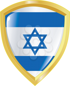 Coat of arms in national colours of Israel