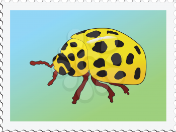 stamp with image of ladybird