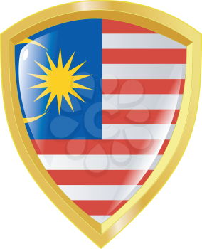 Coat of arms in national colours of Malaysia