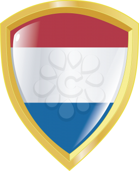 Coat of arms in national colours of Netherlands