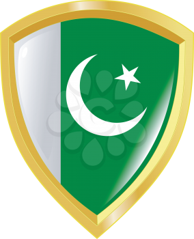 Coat of arms in national colours of Pakistan