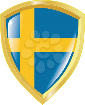 Coat of arms in national colours of Sweden