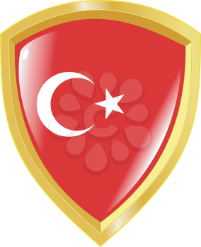 Coat of arms in national colours of Turkey