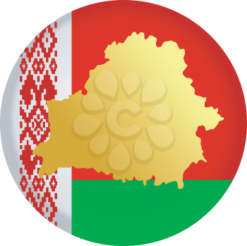 An illustration with button in national colours of Belarus