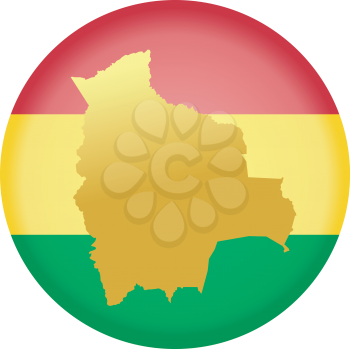 An illustration with button in national colours of Bolivia