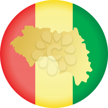 An illustration with button in national colours of Guinea