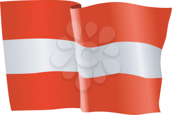 vector illustration of national flag of Austria